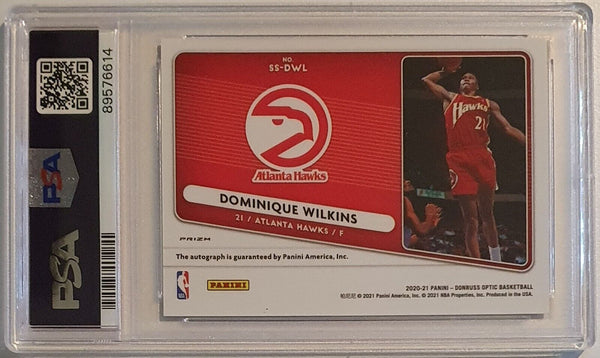 2020 Donruss Optic Dominique Wilkins AUTO PURPLE Signatures - PSA 9 (POP 1)