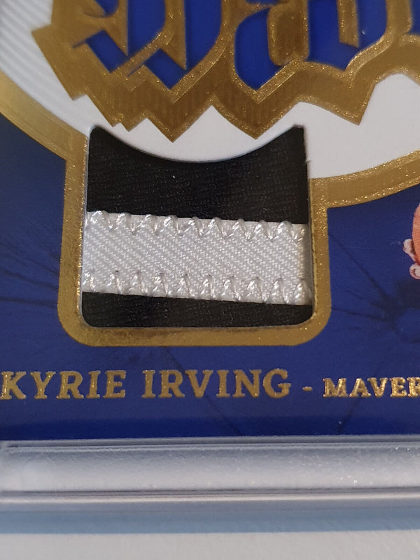 2023 Panini Crown Royale Kyrie Irving PATCH GOLD /25 Game Worn Striped Jersey