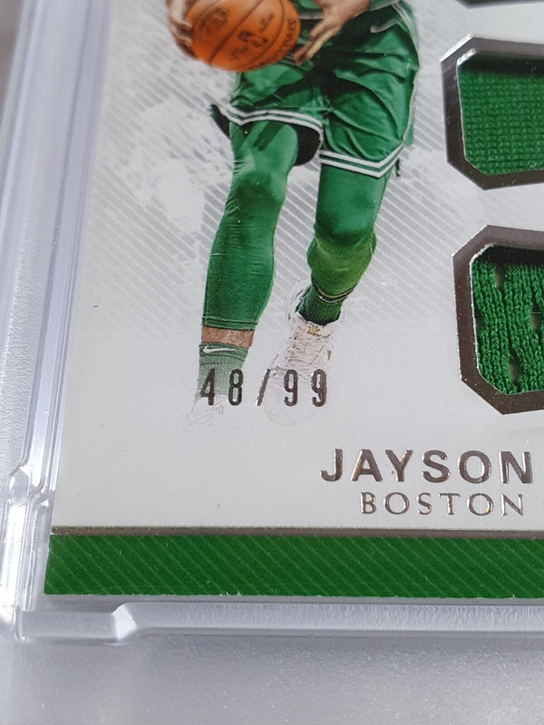 2017 National Treasures Jayson Tatum Rookie #PATCH /99 Triple RC Jerseys - PSA 9