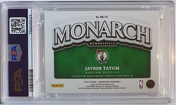2022 Crown Royale Jayson Tatum #PATCH Game Worn Jersey - PSA 9 (POP 1)