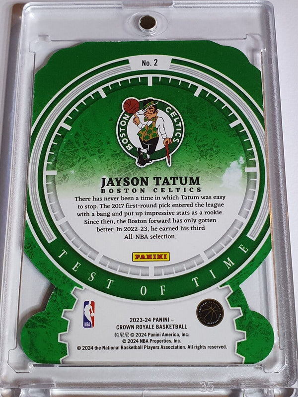 2023 Panini Crown Royale Jayson Tatum #2 RED /49 Die-Cut Test of Time - Rare