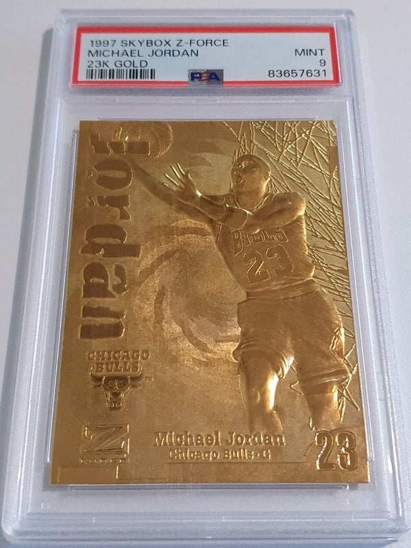 1997 Skybox Z-Force Michael Jordan 23K GOLD Bleachers - PSA 9 (Low POP)