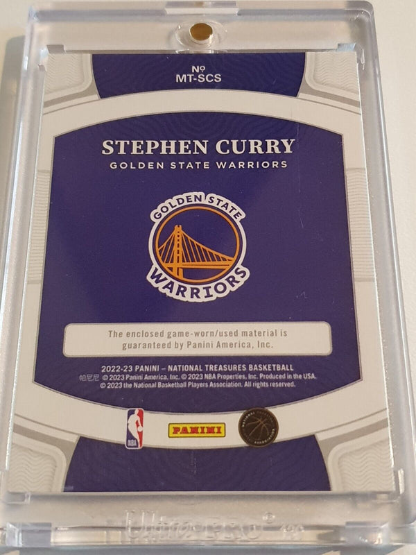 2022 Panini National Treasures Stephen Curry #PATCH /99 Game Worn White Jersey