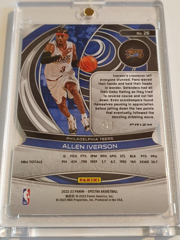 2022 Spectra Allen Iverson #26 UNIVERSAL /8 Prizm Die cut - Ready to Grade