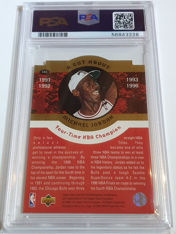 1996 UD Collector's Choice Michael Jordan #CA8 A Cut Above - PSA 9 (POP 72)