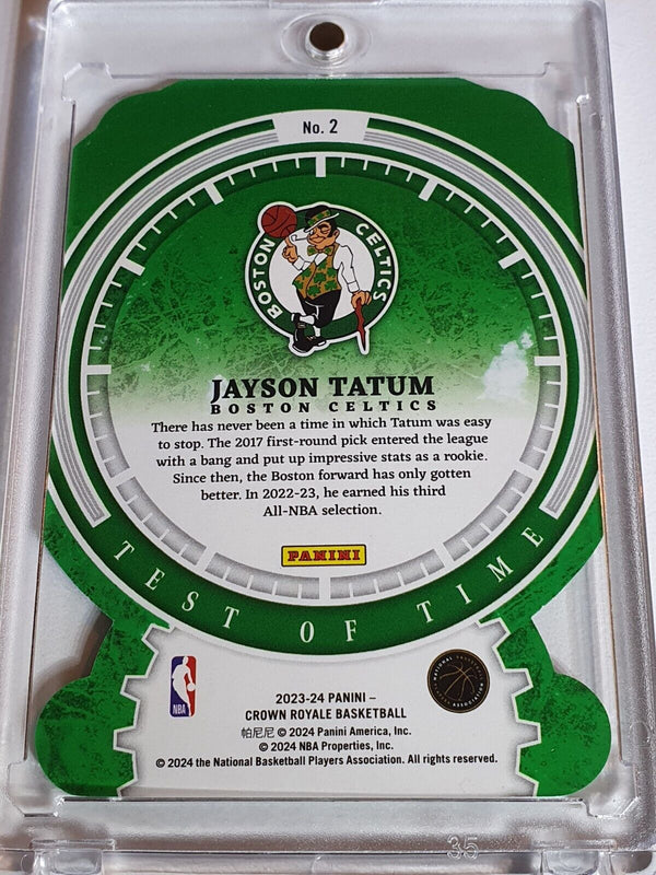 2023 Panini Crown Royale Jayson Tatum #2 BLUE /75 Test of Time - Ready to Grade