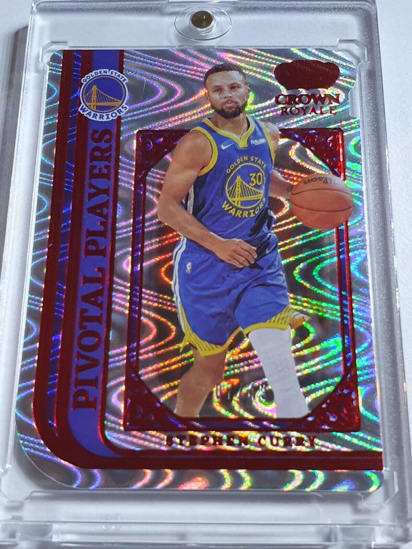 2021 Panini Crown Royale Stephen Curry #2 RED /49 Holo Pivotal Players - Rare