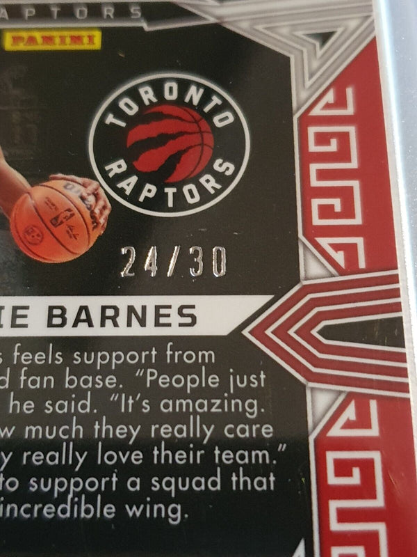 2022 Panini Obsidian Scottie Barnes #22 ELECTRIC ETCH BLUE /30 Holo - Rare