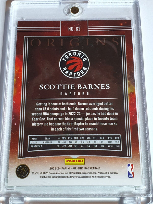2023 Panini Origins Scottie Barnes #62 NEON GREEN /25 Edition - Ready to Grade