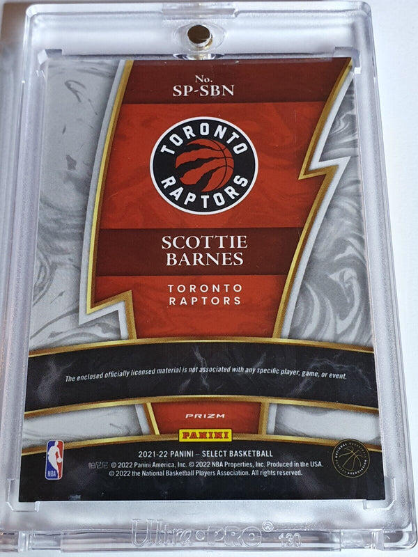 2021 Select Scottie Barnes Rookie #PATCH SILVER Holo Sparks Jersey - Rare