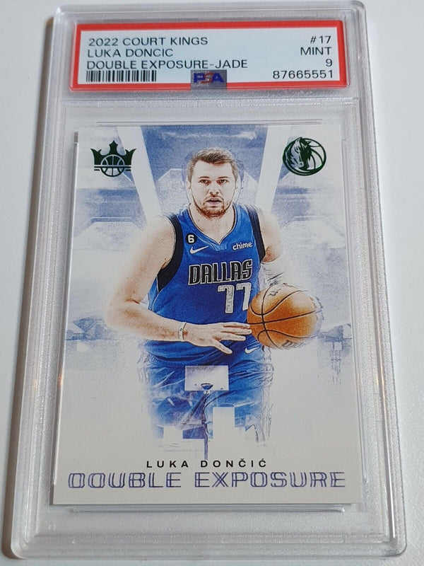 2022 Panini Court Kings Luka Doncic #17 JADE /25 Double Exposure - PSA 9 (POP 1)