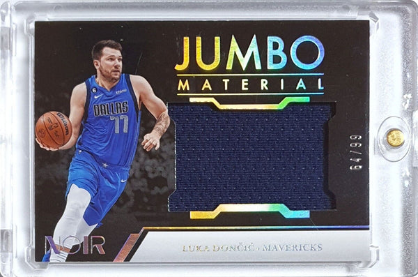 2022 Panini Noir Luka Doncic #PATCH /99 Game Worn Jumbo Jersey - Rare