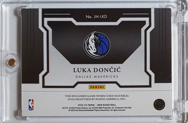 2022 Panini Noir Luka Doncic #PATCH /99 Game Worn Jumbo Jersey - Rare