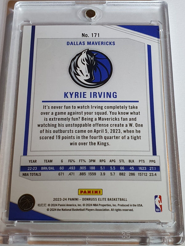 2023 Panini Donruss Elite Kyrie Irving #171 PURPLE /49 Holo - Ready to Grade