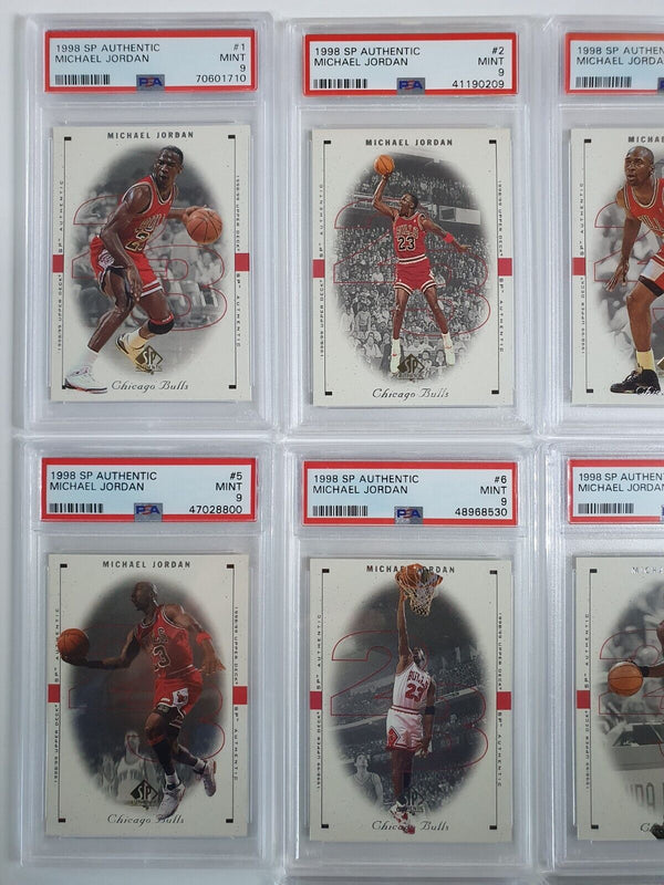 1998 Upper Deck SP Authentic Michael Jordan COMPLETE SET of 10 - PSA 9 (ALL)
