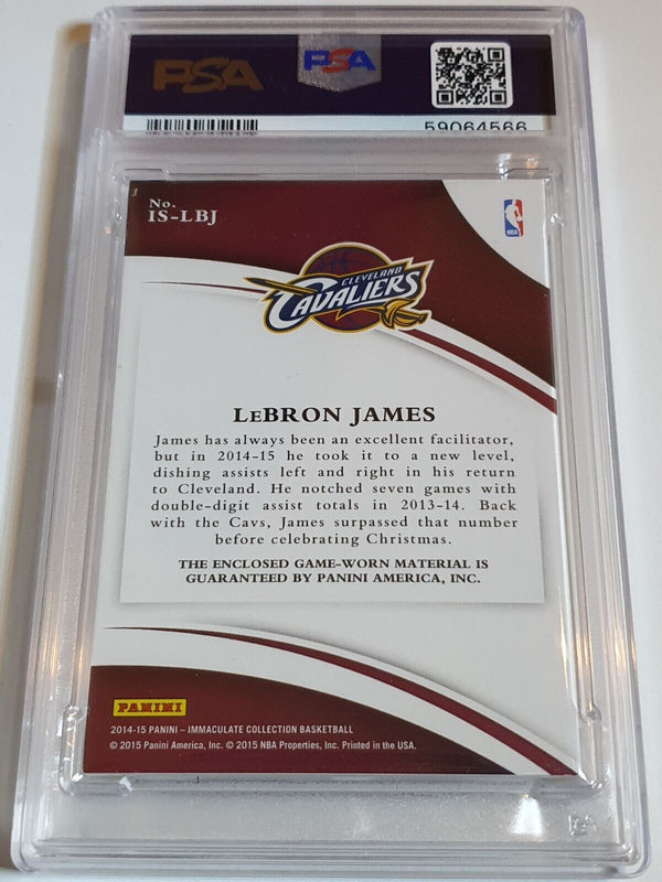 2014 Panini Immaculate Lebron James #PATCH /50 Jumbo Jersey - PSA 9 (POP 3)