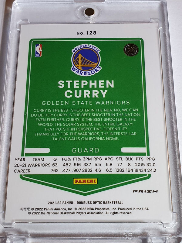 2021 Panini Optic Stephen Curry #128 SILVER PULSAR Prizm - Ready to Grade