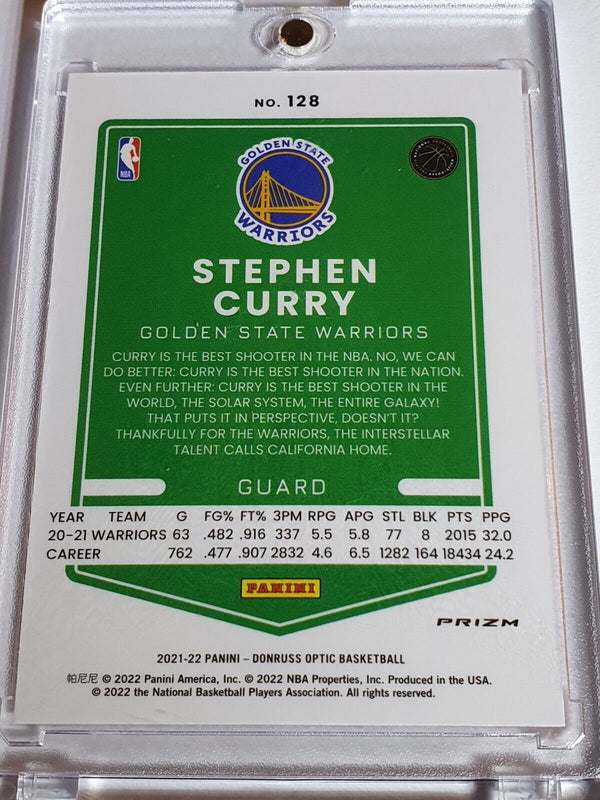 2021 Panini Optic Stephen Curry #128 RED PULSAR Prizm - Ready to Grade