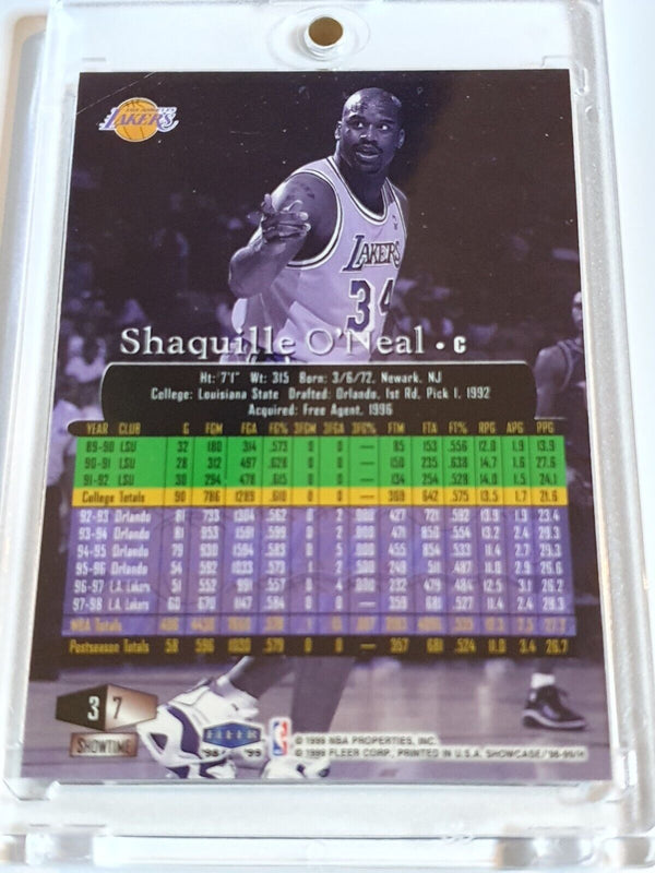 1998 Flair Showcase Shaquille O'Neal #7 ROW 3 - Ready to Grade