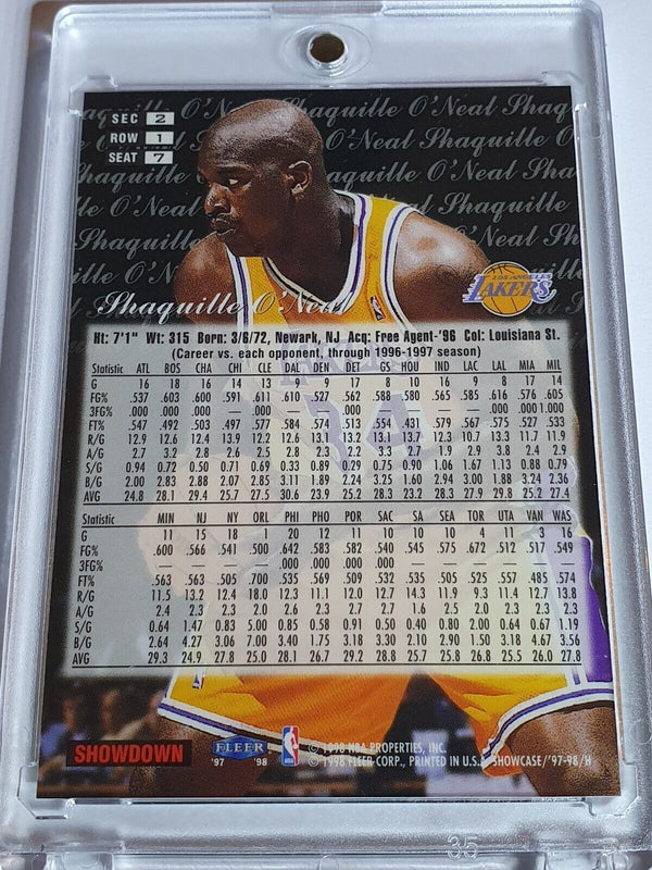 1997 Flair Showcase Grace Shaquille O'Neal #7 ROW 1 - Ready to Grade