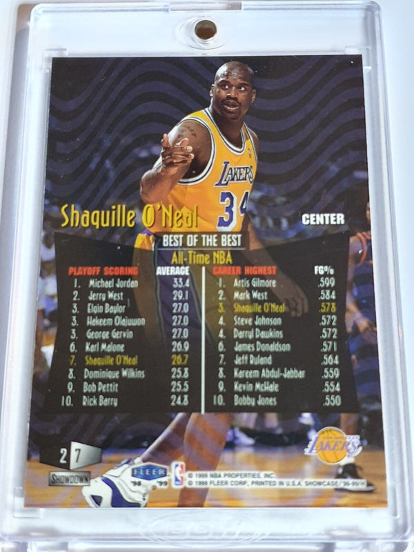 1998 Flair Showcase Shaquille O'Neal #7 ROW 2 Passion - Ready to Grade