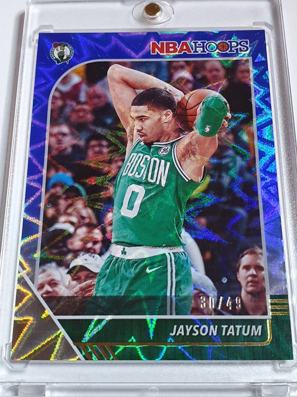 2019 Panini NBA Hoops Jayson Tatum #6 BLUE EXPLOSION /49 Holo - Ready to Grade