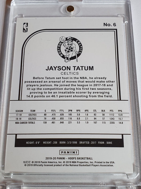 2019 Panini NBA Hoops Jayson Tatum #6 BLUE EXPLOSION /49 Holo - Ready to Grade
