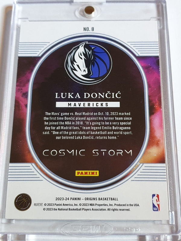 2023 Panini Origins Luka Doncic #8 RED /75 Holo Cosmic Storm - Ready to Grade