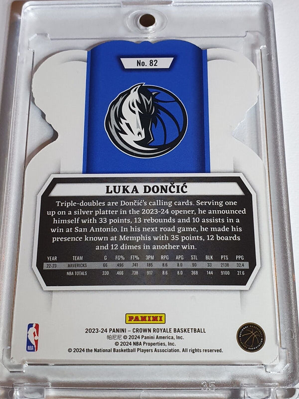 2023 Crown Royale Luka Doncic #82 BLUE CRYSTAL /99 Holo Die Cut - Ready to Grade