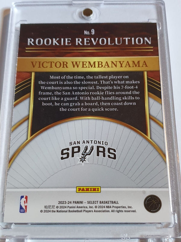 2023 Panini Select Victor Wembanyama Rookie #9 Rookie Revolution RC - Rare