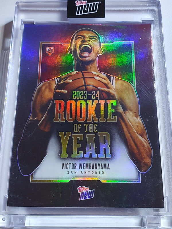 2023 Topps Now Victor Wembanyama Rookie of the Year HOLO - Factory Sealed