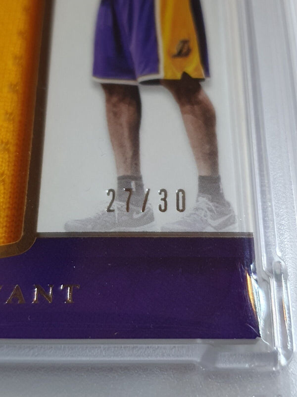 2016 National Treasures Kobe Bryant #PATCH /30 Game Worn Jersey - PSA 9 (POP 1)