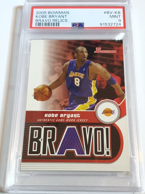 2005 Bowman Kobe Bryant #PATCH Game Worn Jersey - PSA 9 (POP 3)