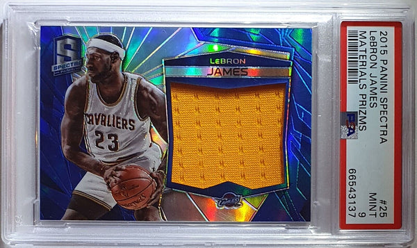 2015 Spectra LeBron James #PATCH 49/49 Game Worn Jumbo Jersey - PSA 9 (POP 4)