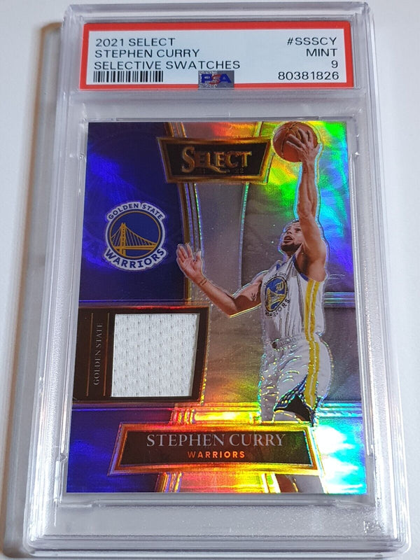 2021 Panini Select Stephen Curry #PATCH SILVER Game Worn Jersey - PSA 9 (POP 14)