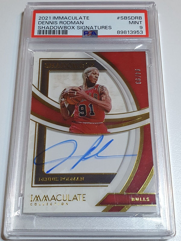 2021 Immaculate Dennis Rodman AUTO /99 Shadowbox Signatures - PSA 9 (POP 2)