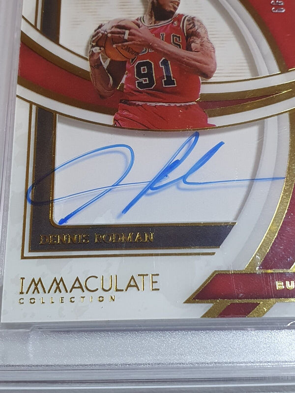 2021 Immaculate Dennis Rodman AUTO /99 Shadowbox Signatures - PSA 9 (POP 2)