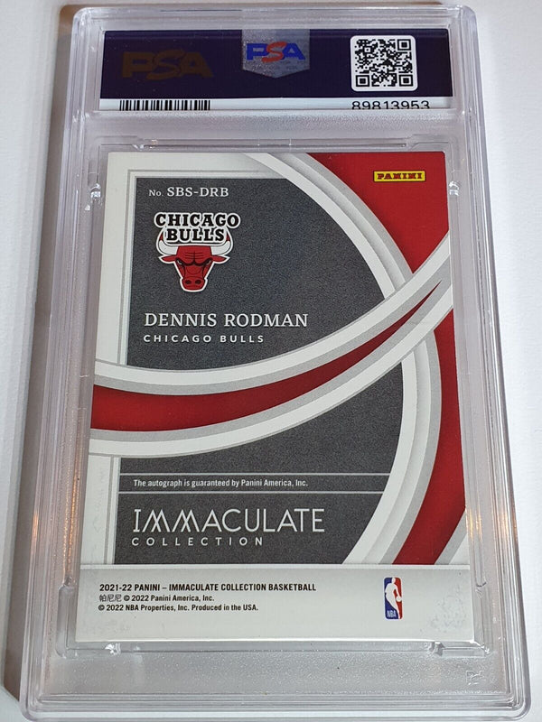 2021 Immaculate Dennis Rodman AUTO /99 Shadowbox Signatures - PSA 9 (POP 2)