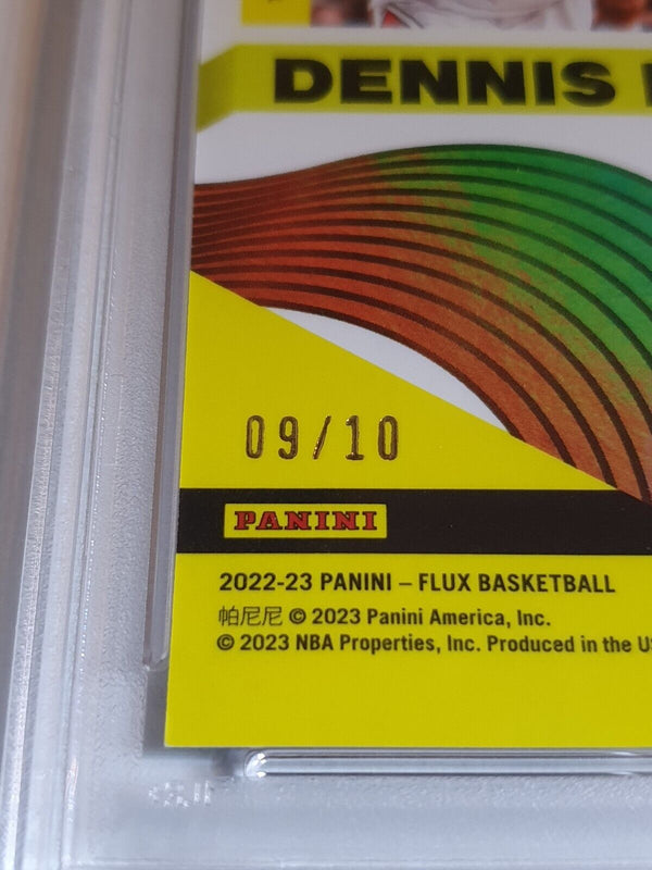 2022 Flux Dennis Rodman AUTO GOLD /10 Ultra Violet Signature - PSA 9 (POP 1)