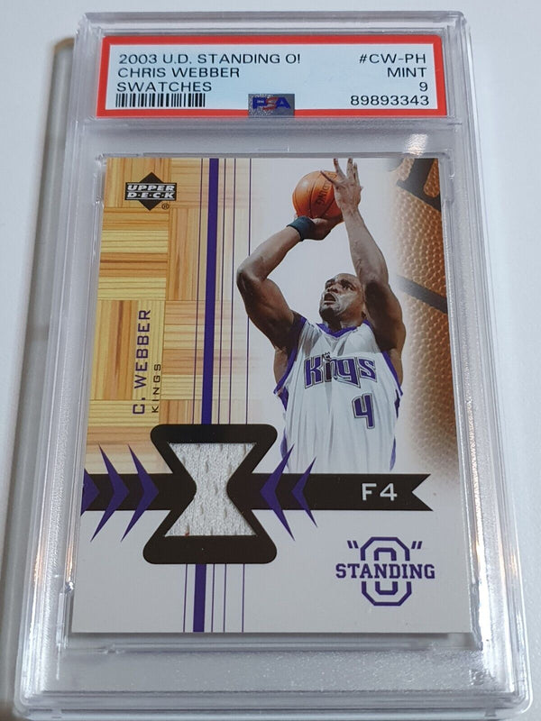 2003 Upper Deck Standing O! Chris Webber #PATCH Game Jersey - PSA 9 (POP 1)