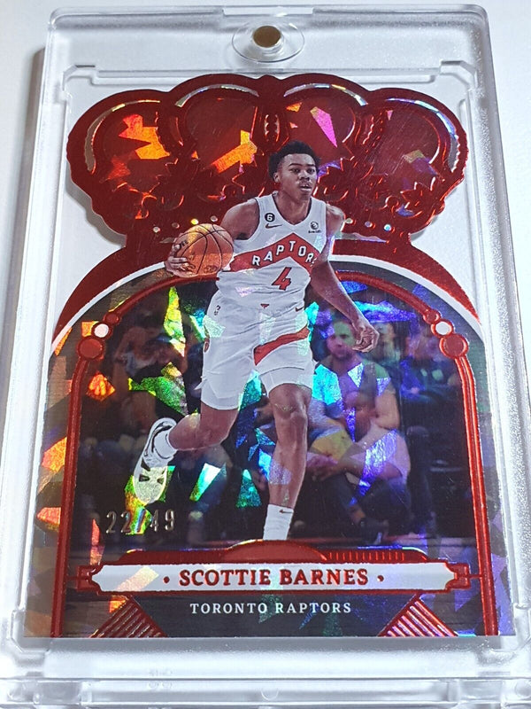 2022 Panini Crown Royale Scottie Barnes #83 RED CRYSTAL /49 Die Cut - Rare