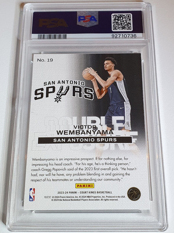 2023 Court Kings Victor Wembanyama Rookie #19 Double Exposure - PSA 9 (Low POP)