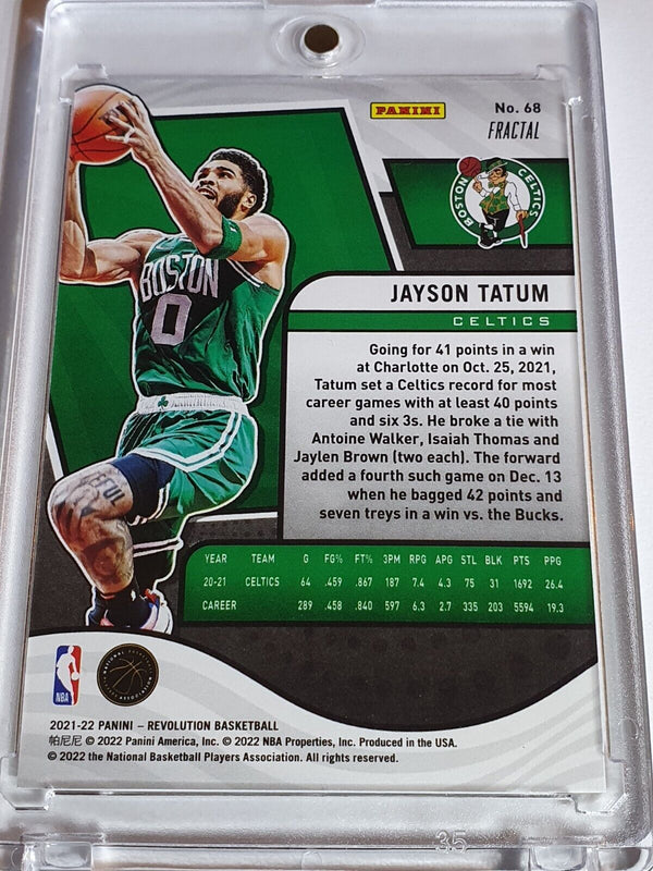 2021 Panini Revolution Jayson Tatum #68 FRACTAL Prizm - Ready to Grade