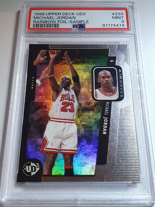 1998 Upper Deck UD3 Michael Jordan RAINBOW FOIL /000 Sample - PSA 9 (Low POP)