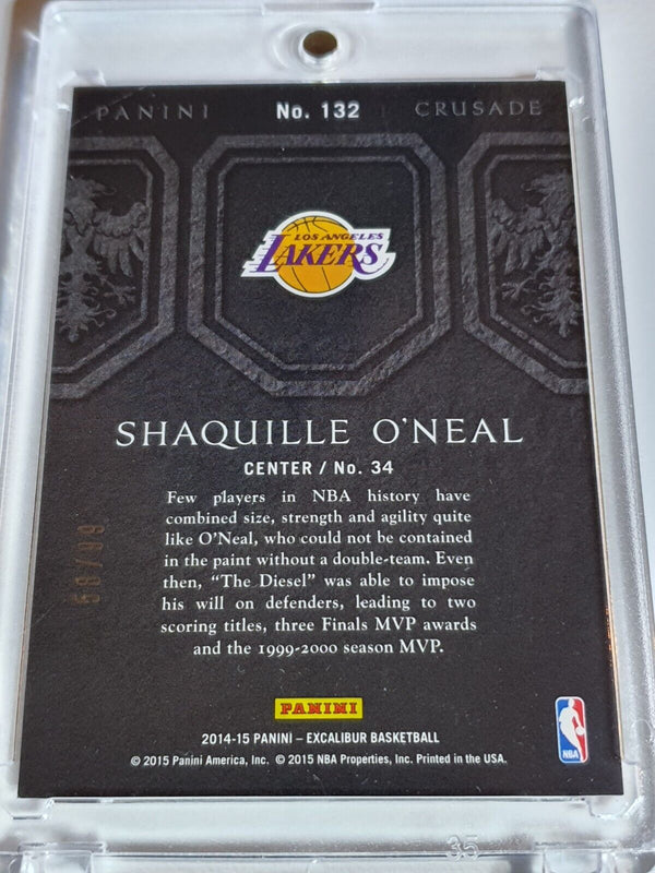 2014 Panini Excalibur Shaquille O'Neal #132 RED /99 Prizm - Ready to Grade