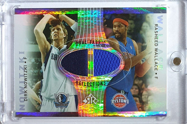 2006 Reflections Dirk Nowitzki Rasheed Wallace #PATCH Dual Game Jerseys - Rare