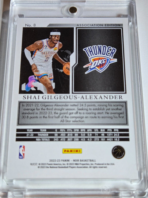 2022 Noir Shai Gilgeous-Alexander #8 Association Edition /99 - Ready to Grade