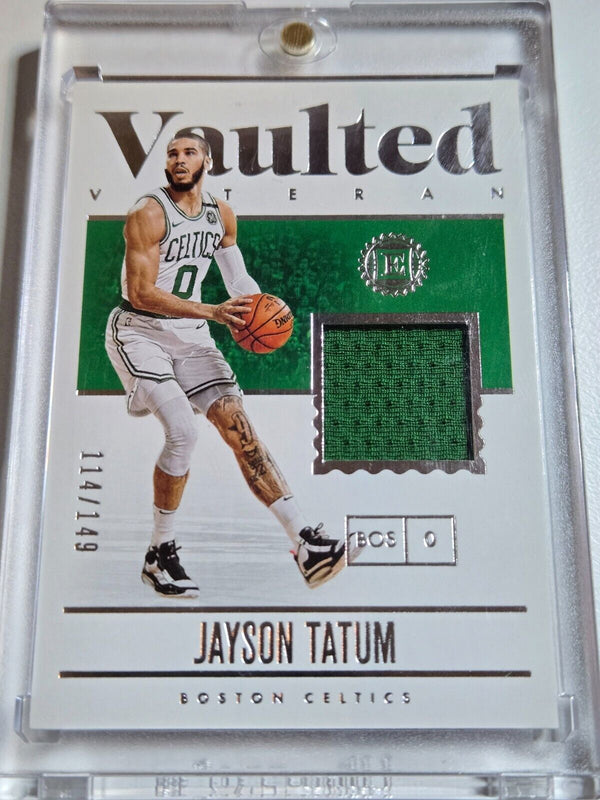 2019 Panini Encased Jayson Tatum #PATCH SILVER /149 Game Worn Jersey - Rare