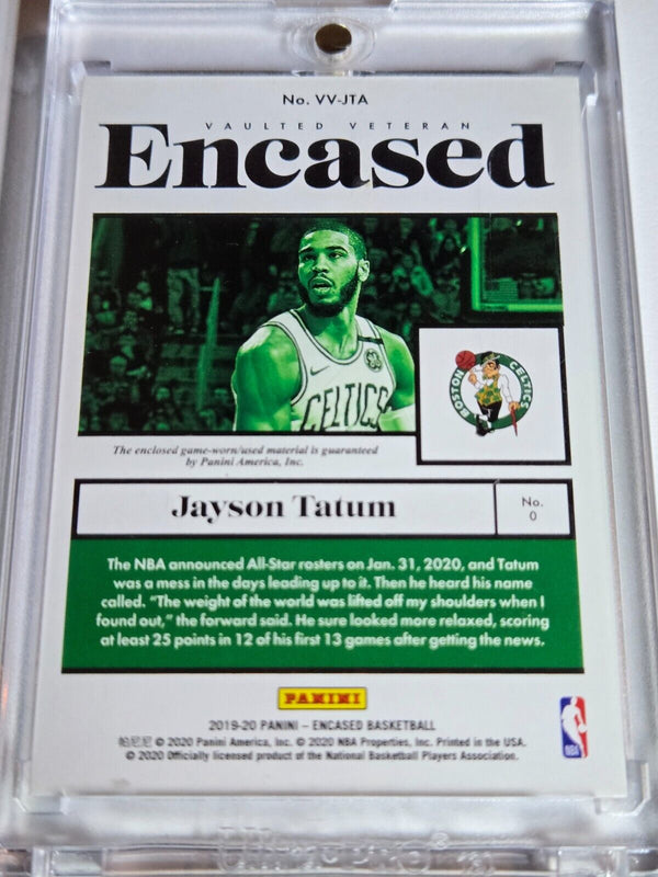 2019 Panini Encased Jayson Tatum #PATCH SILVER /149 Game Worn Jersey - Rare