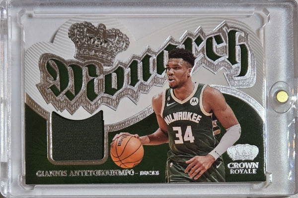 2023 Crown Royale Giannis Antetokounmpo #PATCH Game Worn Jersey Monarch - Rare